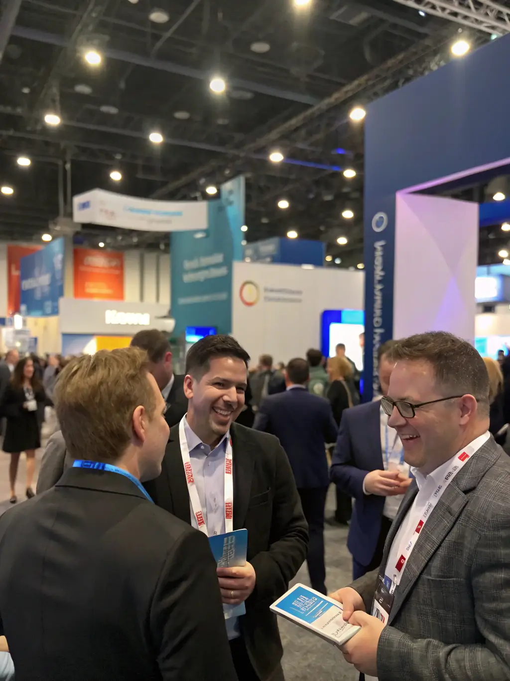 Members of Blockchain Legatum networking and sharing insights at a community event focused on blockchain technology.